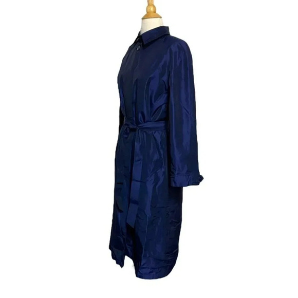FS Rainwear 10P metallic blue long trench coat with removable zip liners - Picture 6 of 9